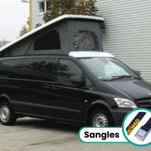 Toit relevable superplat - empattement extra long (5223mm) - ouverture avant - fermetures à sangles pour Mercedes Benz Vito et Viano pour modèles à partir de 2004 et modèles à partir de 2015