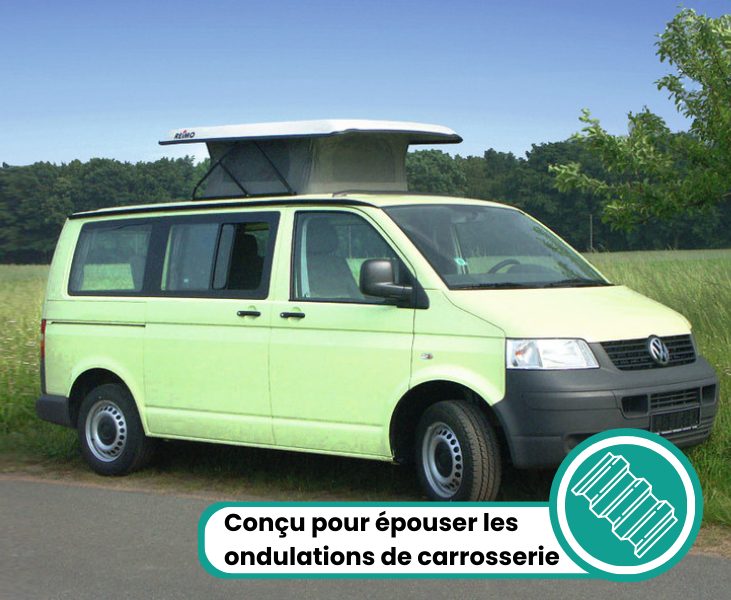 Toit champignon superplat pour Volkswagen T5/T6/T6.1 (conçu pour épouser les ondulations de carrosserie présentes sur le toit - T5/T6/T6.1)