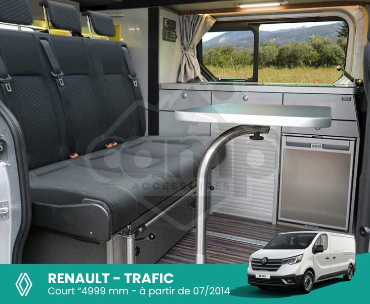 Kit meuble complet Reimo + énergie pour Renault Trafic / Fiat Talento / Nissan NV300 – empattement court (4999mm) à partir de 07/2014 et Opel Vivaro B Combi à partir de 03/2019 (meuble n°1)