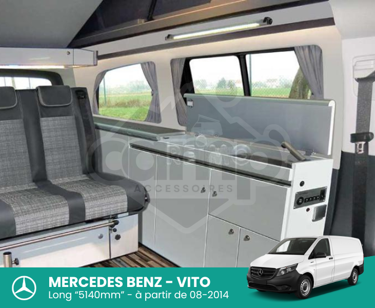 Kit meuble complet Reimo + énergie pour Mercedes Benz Vito – empattement long (5140mm) à partir de 08/2014 (meuble n°2)